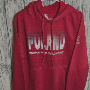 Poland FIFA World Cup 2022 Qatar Hoodie Sweatshirt Men's Size Small